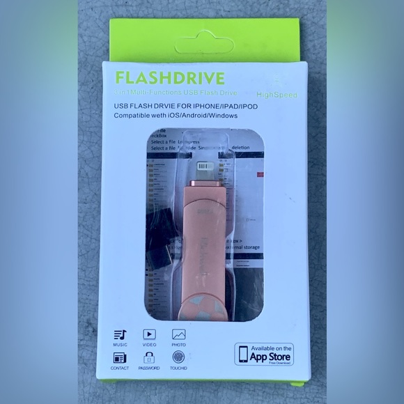 128 Gigabyte Apple IOS Compatible 3 in 1 USB Smartphone Flash Drive - Picture 2 of 11